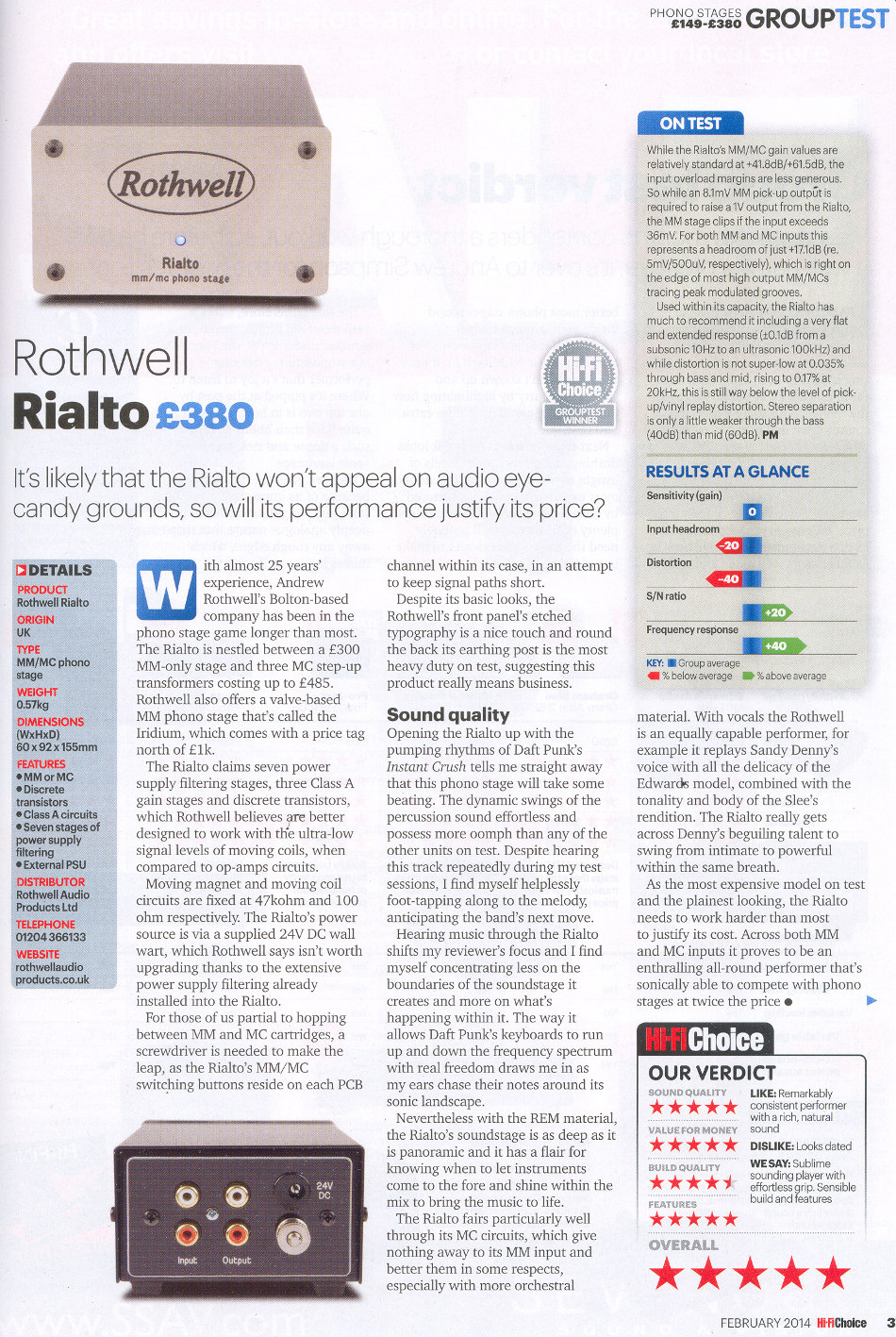 Rialto Hi-Fi Choice 1